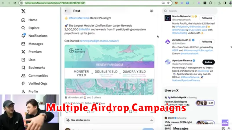 Multiple Airdrop Campaigns