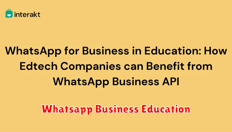 Whatsapp Business Education